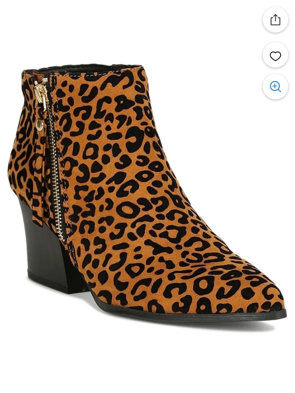 Qupid Leopard-Print Ankle Bootie in Brown and Black Size 7.5 NWOTS